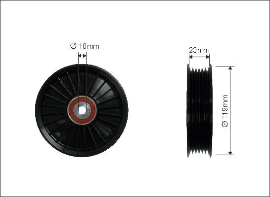 Caffaro 89-26 - Pulley, v-ribbed belt autospares.lv