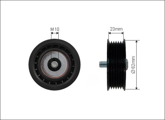 Caffaro 80-05 - Pulley, v-ribbed belt autospares.lv