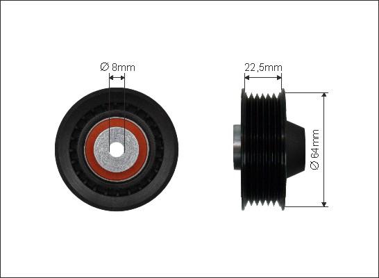 Caffaro 80-12 - Pulley, v-ribbed belt autospares.lv