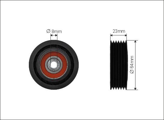 Caffaro 80-29 - Pulley, v-ribbed belt autospares.lv