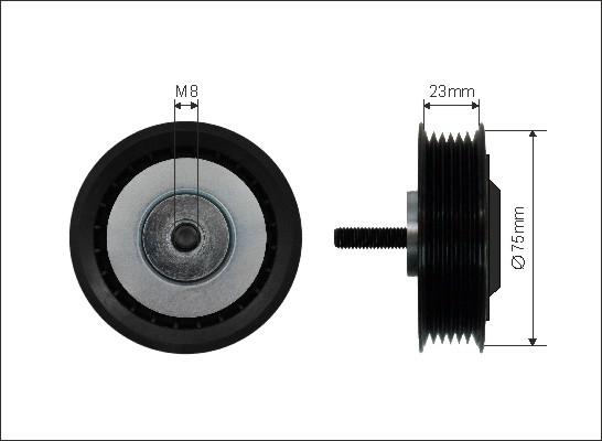 Caffaro 87-98 - Pulley, v-ribbed belt autospares.lv