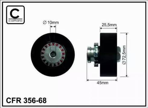 Caffaro 356-68 - Pulley, v-ribbed belt autospares.lv