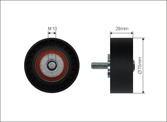 Caffaro 35-66 - Pulley, v-ribbed belt autospares.lv