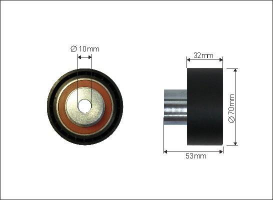 Caffaro 353-121 - Deflection / Guide Pulley, timing belt autospares.lv