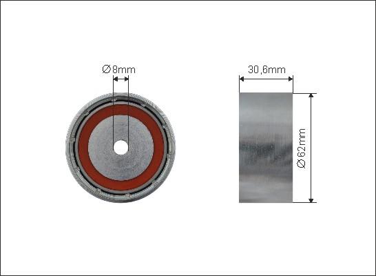 Caffaro 352-120 - Tensioner Pulley, timing belt autospares.lv