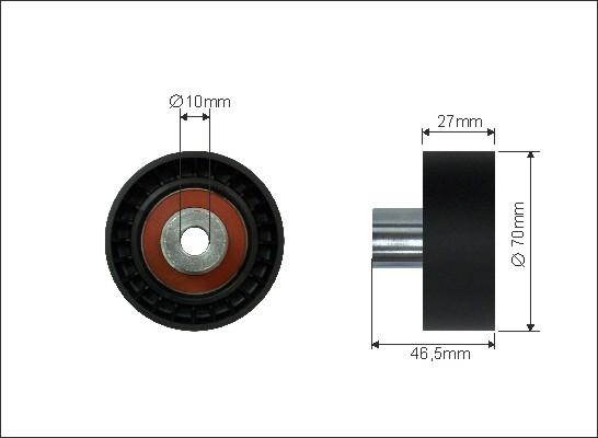 Caffaro 35-72 - Pulley, v-ribbed belt autospares.lv