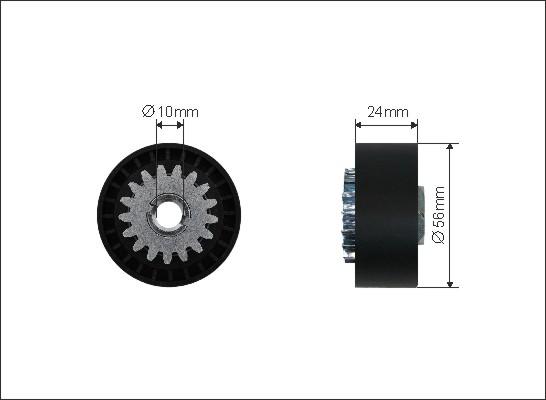 Caffaro 36-68 - Pulley, v-ribbed belt autospares.lv