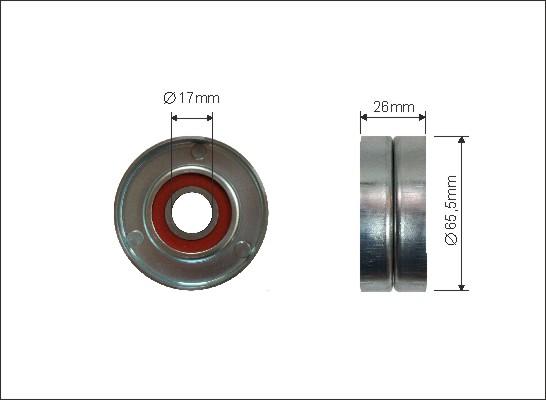 Caffaro 383-00 - Pulley, v-ribbed belt autospares.lv