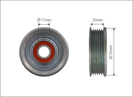 Caffaro 500262 - Pulley, v-ribbed belt autospares.lv