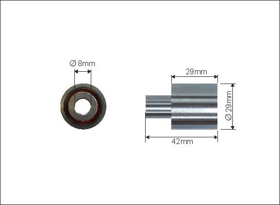 Caffaro 387-135 - Deflection / Guide Pulley, timing belt autospares.lv