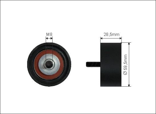 Caffaro 33-90 - Deflection / Guide Pulley, timing belt autospares.lv