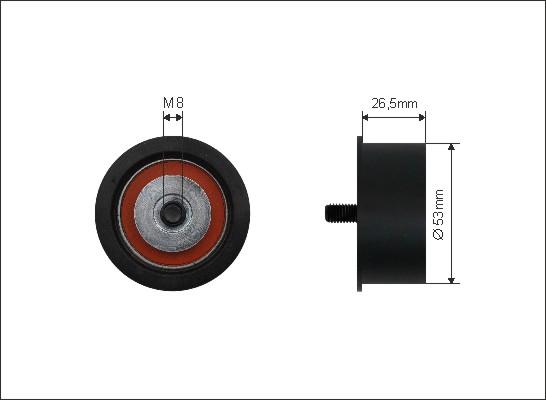 Caffaro 32-39 - Deflection / Guide Pulley, timing belt autospares.lv