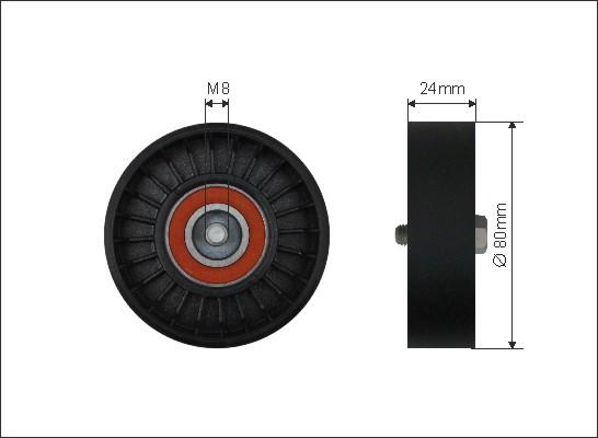 Caffaro 37-00 - Pulley, v-ribbed belt autospares.lv