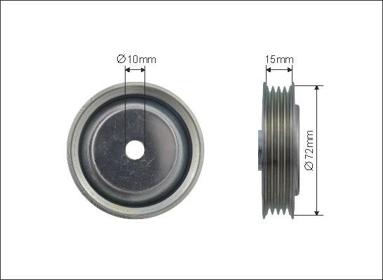 Caffaro 378-99 - Pulley, v-ribbed belt autospares.lv