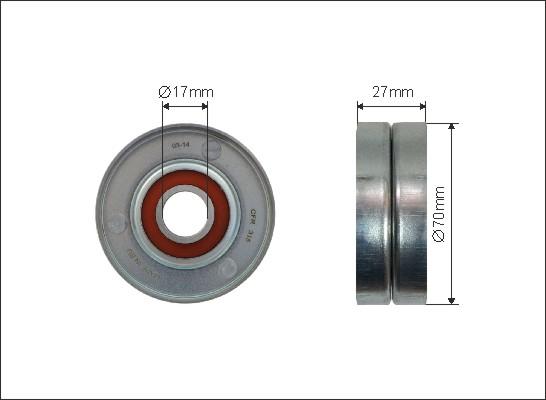 Caffaro 377-00 - Pulley, v-ribbed belt autospares.lv