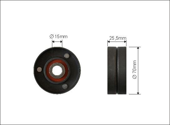 Caffaro 254-00 - Pulley, v-ribbed belt autospares.lv