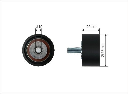 Caffaro 25-04 - Deflection / Guide Pulley, timing belt autospares.lv