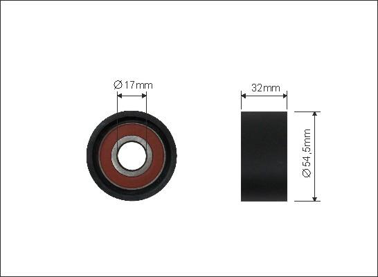 Caffaro 25-00 - Deflection / Guide Pulley, timing belt autospares.lv