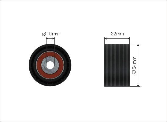Caffaro 26-26 - Deflection / Guide Pulley, timing belt autospares.lv