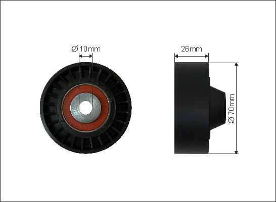 Caffaro 262-26 - Pulley, v-ribbed belt autospares.lv