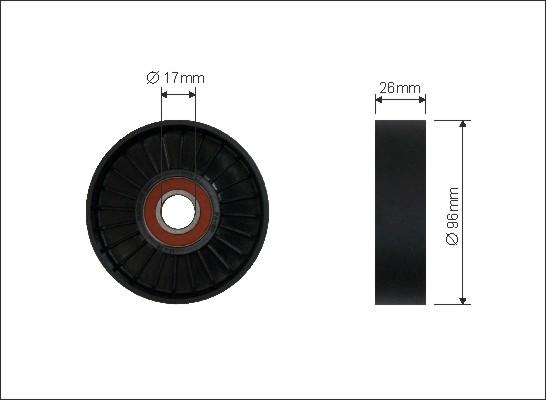 Caffaro 202-00 - Pulley, v-ribbed belt autospares.lv