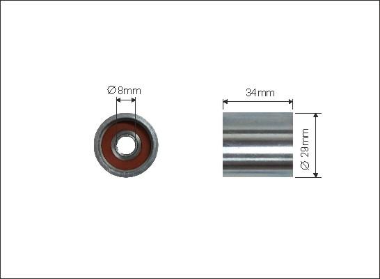 Caffaro 219-95 - Deflection / Guide Pulley, timing belt autospares.lv