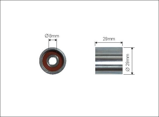 Caffaro 217-95 - Deflection / Guide Pulley, timing belt autospares.lv