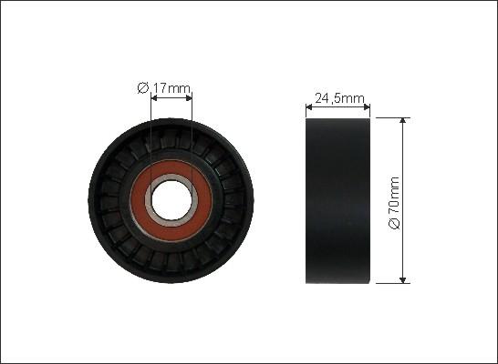 Caffaro 280-00 - Pulley, v-ribbed belt autospares.lv