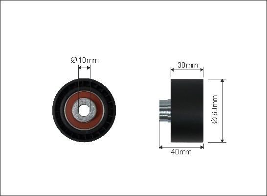 Caffaro 23-44 - Deflection / Guide Pulley, timing belt autospares.lv