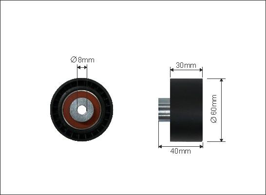 Caffaro 23-59 - Deflection / Guide Pulley, timing belt autospares.lv
