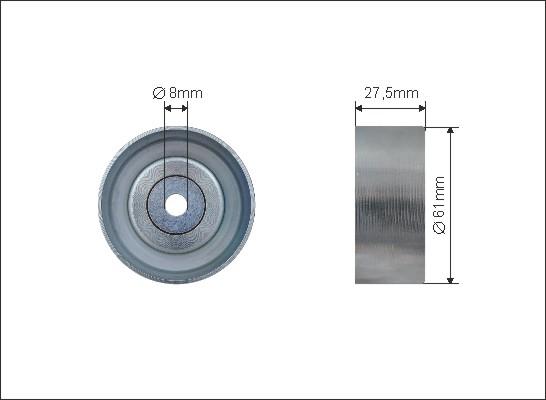 Caffaro 230-22 - Deflection / Guide Pulley, timing belt autospares.lv