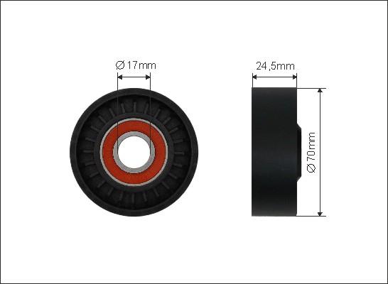 Caffaro 231-00 - Pulley, v-ribbed belt autospares.lv