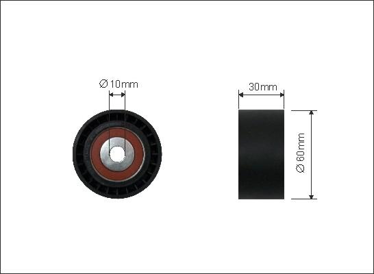 Caffaro 23-32 - Deflection / Guide Pulley, timing belt autospares.lv