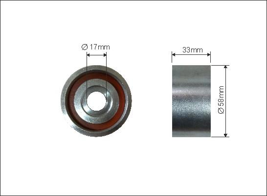 Caffaro 224-101 - Tensioner Pulley, timing belt autospares.lv