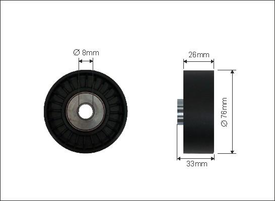 Caffaro 22-54 - Pulley, v-ribbed belt autospares.lv