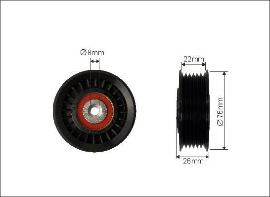 Caffaro 276-22 - Pulley, v-ribbed belt autospares.lv