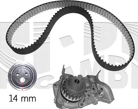 Caliber 0590KRW - Water Pump & Timing Belt Set autospares.lv