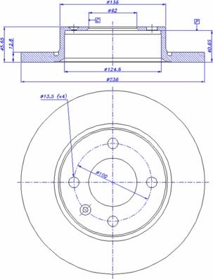 CAR HPD 590 - Brake Disc autospares.lv