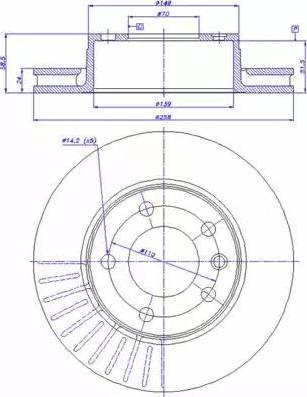 UBD UBD4505 - Brake Disc autospares.lv