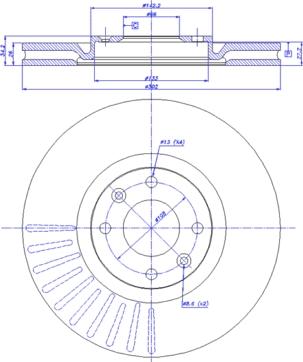 CAR BDC5767 - Brake Disc autospares.lv