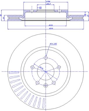 Triscan S2041C - Brake Disc autospares.lv