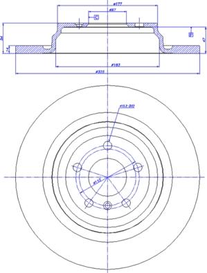 Roadhouse 61577.00 - Brake Disc autospares.lv