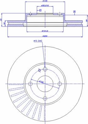 FTE BS4876 - Brake Disc autospares.lv