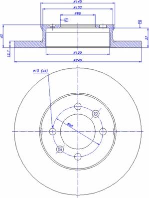 Ferodo DRF123 - Brake Disc autospares.lv