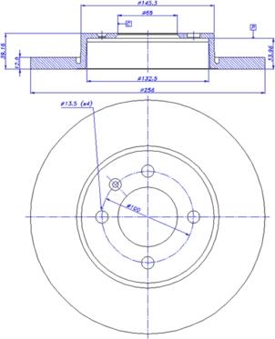 CAR 561491J - Brake Disc autospares.lv