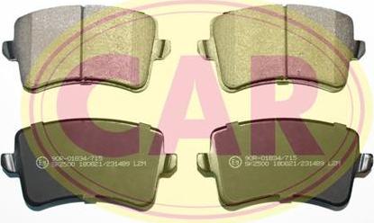 CAR PNT9841 - Brake Pad Set, disc brake autospares.lv