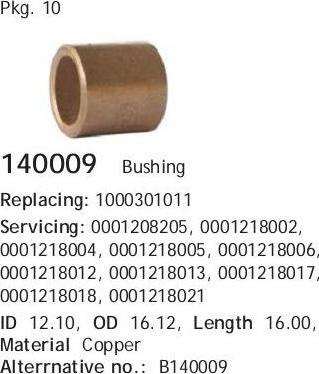 Cargo 140009 - Bush, starter shaft autospares.lv