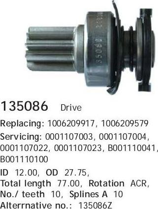 Cargo 135086 - Alternator autospares.lv