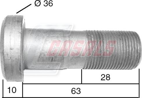 Casals 21524 - Stud, wheel hub autospares.lv