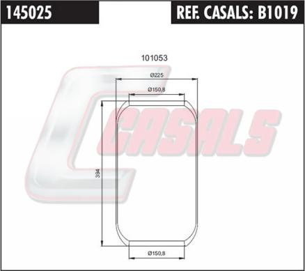 Casals B1019 - Bellow, air suspension autospares.lv